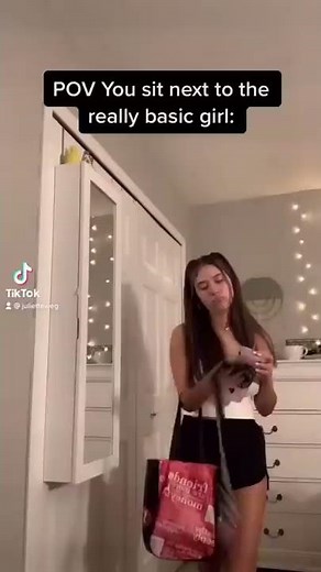 POV you sit next to the really basic girl: