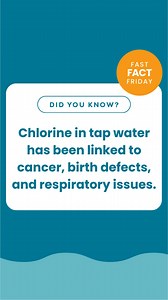 ⭐ Fast Face Friday: Chlorine ⭐ 🚰 Chlorine, a common tap water additive, has been tied to health concerns including cancer, birth defects and respiratory issues. 👍 Reduce the risks of chlorine exposure by filtering your water with a reverse osmosis system like AquaTru. | AquaTru Water