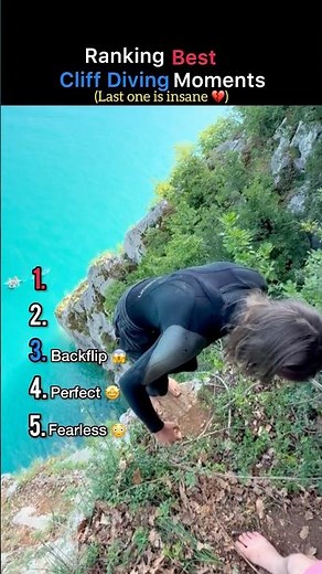 Ranking best cliff diving moments 😱#shorts