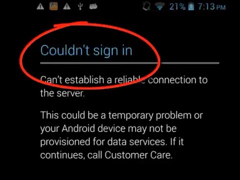 How to fix Couldn't Sign in. Can't establish a reliable connection to the server Google play store