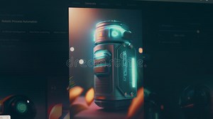 Images of Futuristic Robots Generated by Artificial Intelligence. Rendering Graphic of Robotic Process Automation. Stock Footage - Video of automation, futuristic: 289627368