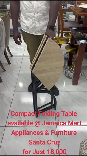 Compact Wooden Folding Round Table for Space Saving