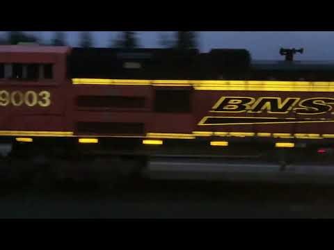 BNSF empty mega grain headed east on march 10th 2026 at 7:29 pm