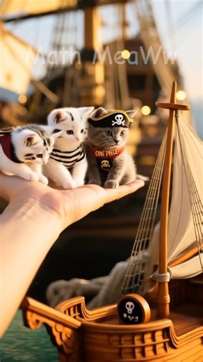 Meet America’s Most Adorable Mini Pirate Crew. #shorts #cutecat #viralvideo # piratecats