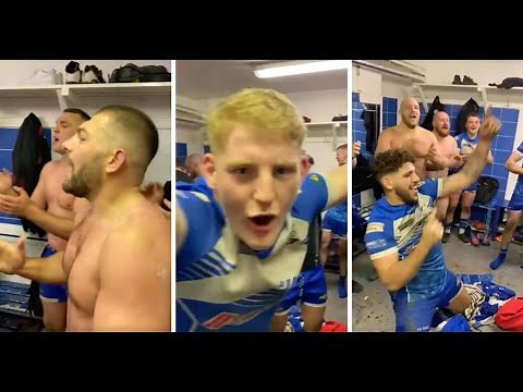 Locker Room Celebration: British Rugby Team Players