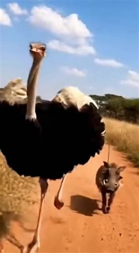 The goofy sprinter Ostrich chases Wild Boar and the epic collision! 🐦💨🐗 #DaDieu #LonRung #OstrichRace #FunnyRun #EpicFail #VuiVe | Civil Engineering Solution Center