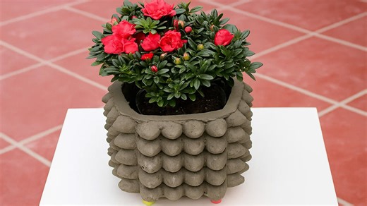 How to Make Stunning Flower Pots with Egg Trays and Cement – Easy DIY for Your Home