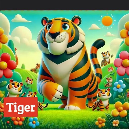 Roar! Meet the King of the Jungle 🐯 | Fun Tiger Cartoon for Kids #animalfun #junglelife #tiger