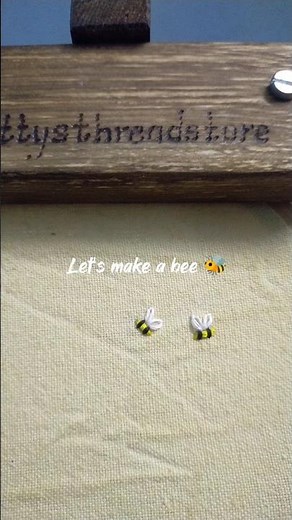 Let's make a cute Bee🐝 #embroiderybeginners #bee #embroidery #bettysthreadstore