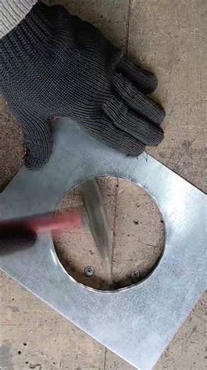90° Hole Edge Forming with Hammer and Pliers