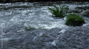 Water flowing in a river