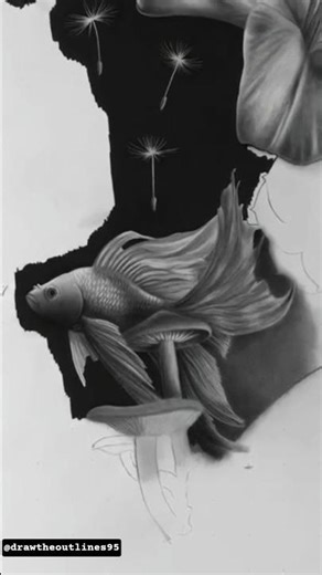 Realistic fish drawing c#art #realistic #satisfying #sort #viral #drawing