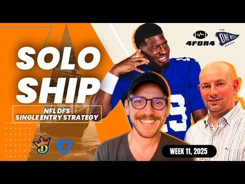 NFL DFS Week 11 Strategy (Single Entry, DraftKings + FanDuel) | Solo Ship