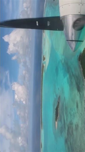 Flying into Aitutaki is absolute perfection. #travel #islandlife