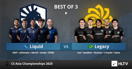 Liquid vs Legacy at CS Asia Championships 2025