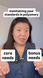 I came up with the idea of “core” and “bonus” needs to help my non-monogamous clients communicate better in their relationships. Everyone has different preferences on what is essential to every connection, and what desires they can “outsource” by getting them met in another connection. This could be something as fundamental as shared political values to something more low-stakes like a shared hobby/interest/activity. If this hit home, you’re in the right place. Stick around for more in-depth ins