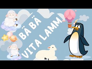Bä Bä Vita Lamm | Sjunga för barn | Barnsång | Barnvisa - med Pingvinen | Song in Swedish for kids