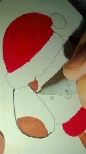 Cute Christmas dog drawing 🎄🐶 #merrychristmas