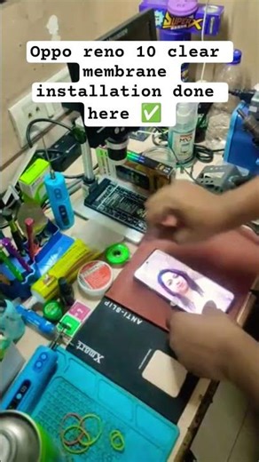 oppo reno 10 clear membrane installation done here ✅️ @Aaryan_mobile_repairing #mobilerepairing