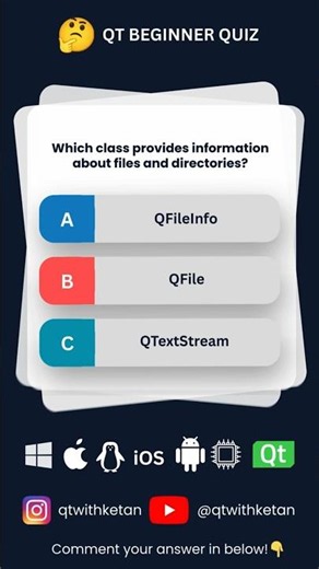 Question 83 | “Can You Solve This Qt Question? 🤔” #excel #windows #qt #cpp