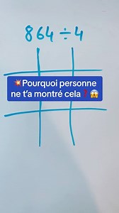 16K views · 161 reactions | Diviser 864 par 4 : astuce méconnue ! #math #maths #mathématiques #division #astuce | Bosse Tes Maths | Facebook