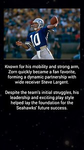 Jim Zorn, the left-handed quarterback, made history by throwing the first touchdown pass in Seattle Seahawks' franchise history in their inaugural 1976 season. | Seahawks True Fans
