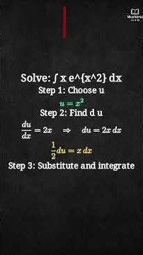 Solve ∫x e^(x²) dx With u Substitution Step by Step
