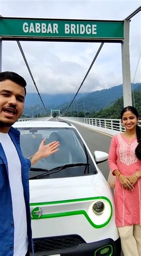 Mini Electric Car 🚗 Gabbar Bridge Nainital | First Time Test Drive! #NainitalGabbarBridge #ViralCar