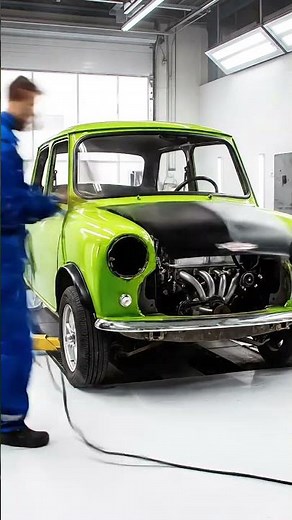 Full Restoration Timelapse of Mr. Bean’s Mini Cooper | Satisfying Car Rebuild #shorts #cartimelapse