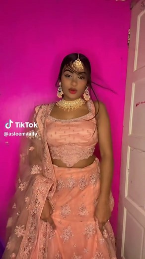 Traditional South Asian Fashion in Peach Lehenga Choli