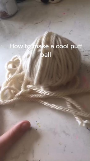 Here is a fun way to make puff balls out of yarn #foryou | yarn