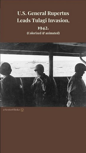 U.S. General Rupertus leads Tulagi landings, 1942. #shorts