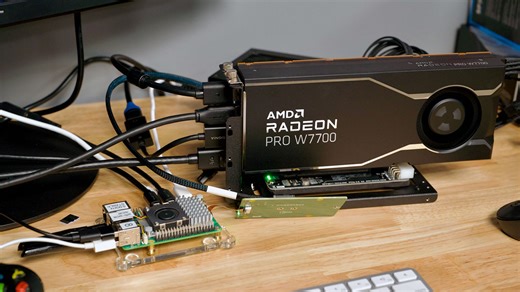 AMD Radeon PRO W7700 running on Raspberry Pi