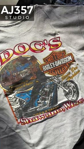 Vintage Harley-Davidson T-Shirt — Authentic USA Biker Style | AJ357 STUDIO ハーレーTシャツ