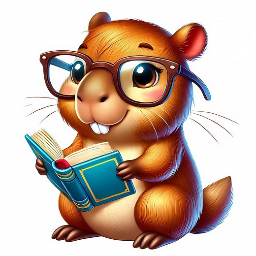 Capybara Clipart | Reading Animal Jpgs (commercial Use, Digital Download) - Etsy
