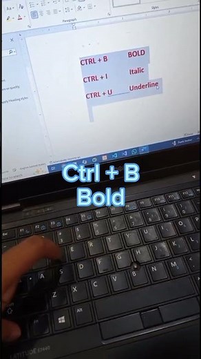 MS Word Shortcut Keys | Bold, Italic & Underline Explained | Word Tips for Beginners #shorts #viral