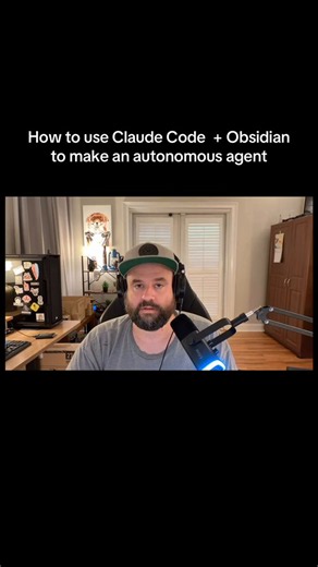 THIS GUY BUILT AN AUTONOMOUS AI AGENT OUT OF CLAUDE CODE + OBSIDIANand this is way more interesting than another “use AI to take notes” demothe trick is simple:Obsidian is not the writing app here.it becomes the agent’s memory, task board, and context folder.Claude Code is not just answering prompts.it reads the vault, edits files, follows instructions, and keeps moving through the work like a junior operator with a filesystem.the reusable setup looks like this:1. create an Obsidian vault for on