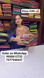 ORDER ON WHATSAPP 9988613732 7577946047 https://wa.me/message/JS6DZYF34BP7E1 ❤️ Price : 249 50 Shipping 😍 ✔️ Worldwide Shipping available. ✔️ Stiching Srvice - Yes ✔️Reseller Most Welcome . . 👇 𝗕𝗼𝗼𝗸 𝗢𝗿𝗱𝗲𝗿 𝗜𝗻𝗾𝘂𝗶𝗿𝘆 𝗣𝗹𝗲𝘀𝗲 𝗝𝘂𝘀𝘁 𝗖𝗹𝗶𝗰𝗸 𝗪𝗵𝗮𝘁𝘀𝗔𝗽𝗽 𝗟𝗶𝗻𝗸 👇 https://wa.me/message/JS6DZYF34BP7E1 𝗣𝗥𝗢𝗗𝗨𝗖𝗧 𝗗𝗘𝗧𝗔𝗜𝗟𝗦 : ▪️ Kurta Fabric : Geogette ▪️Kurta Work : Sequence & Thread Embroidery Work ▪️Kurta Size : All size available ▪️Kurta Butta : 50 Butta ▪️ Pa