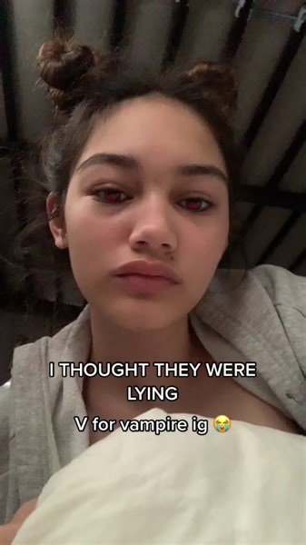 Vampire Filter Reaction with Surprising Hand Gestures