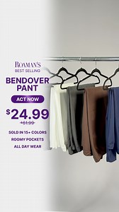 Our Classic Bend Over® Pant is a bestseller for a reason—sleek with a hidden stretch waistband and in easy-wear fabric | Roaman's