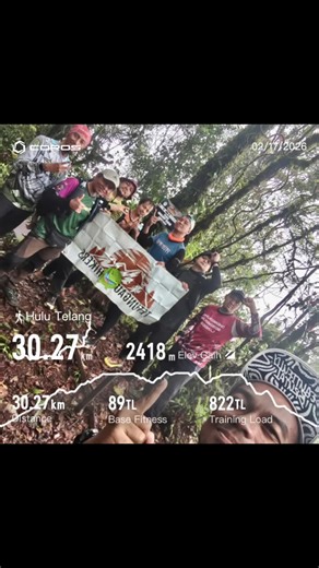Alhamdulillah Trans Hulu Balang (Hulu Bakau Hulu Telang) success 7 peserta geng compress dpt buat sub15 & sub16 Tahniah buat semua peserta Abang akan kurangkan syarat utk open pada regular hikers.. Sub20 jam.. Tunggu iklan nanti 😁 #ShahAndHanaAdventure #bukithulutelang #hulutelang #transhulubalang