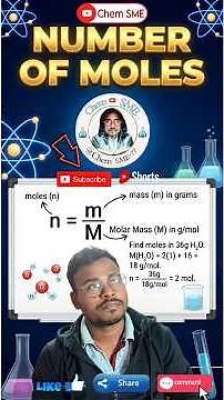 How To Calculate The Number of Moles of a Molecule? #ChemSME #chemistry #shorts