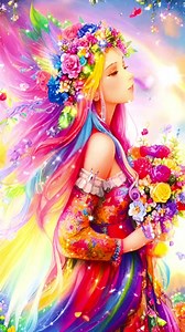 1.4K views · 51 reactions | 曆 Rainbow Angel 曆 I worked with different brush textures on this one. Art is copyright to me. | ᴏꜰꜰɪᴄɪᴀʟ ɢɪɴᴀ 101 ᴄʀᴇᴀᴛɪᴠᴇ ᴀʀᴛ, ɢɪꜰꜱ & ᴠɪᴅᴇᴏ ᴍᴏᴏᴅꜱ | Facebook