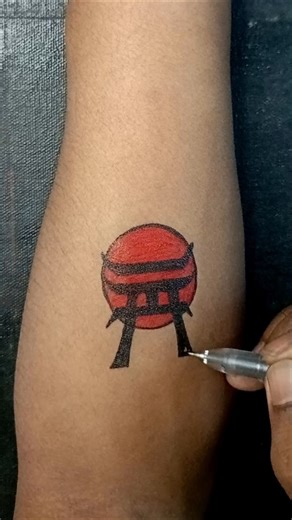 Torii Gate temporary tattoo ✨✨ #tattoo #shorts