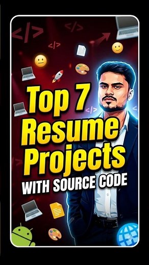 Top 7 Resume Projects for Computer Science Students | CSE Projects with Source Code..... #shorts