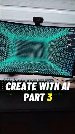 Create With AI – Part 3: I Turned My Monitor into a 3D Room (No Code) #tech #ai #nocode #tech #viral