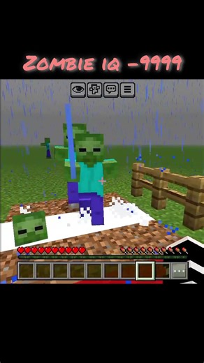zombie iq in minecraft #minecraft #trending #shorts