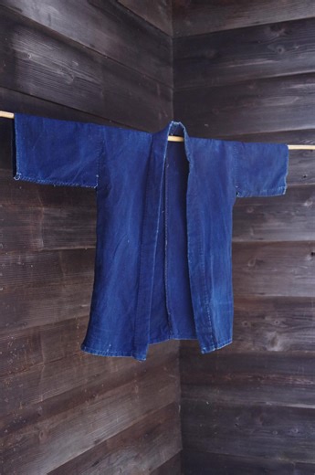 Early Shōwa Indigo-dyed Cotton Noragi Work Jacket - Etsy