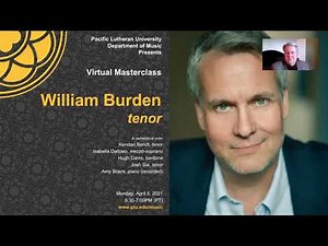 William Burden, tenor masterclass for Pacific Lutheran University