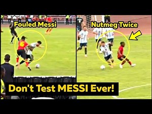 Messi Double NUTMEGS Angola Captain after fouled then swap Jerseys